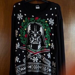 Star Wars Black Holiday Sweater with Darth Vader